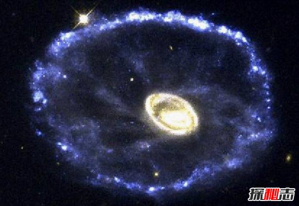 車輪星系之謎,巨大的車輪居然是被撞出來的