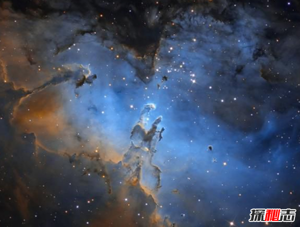 哈勃望遠鏡拍到老鷹星云中的人臉,一尊靜佛面容嚴肅在打坐
