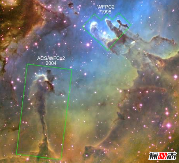 哈勃望遠鏡拍到老鷹星云中的人臉,一尊靜佛面容嚴肅在打坐